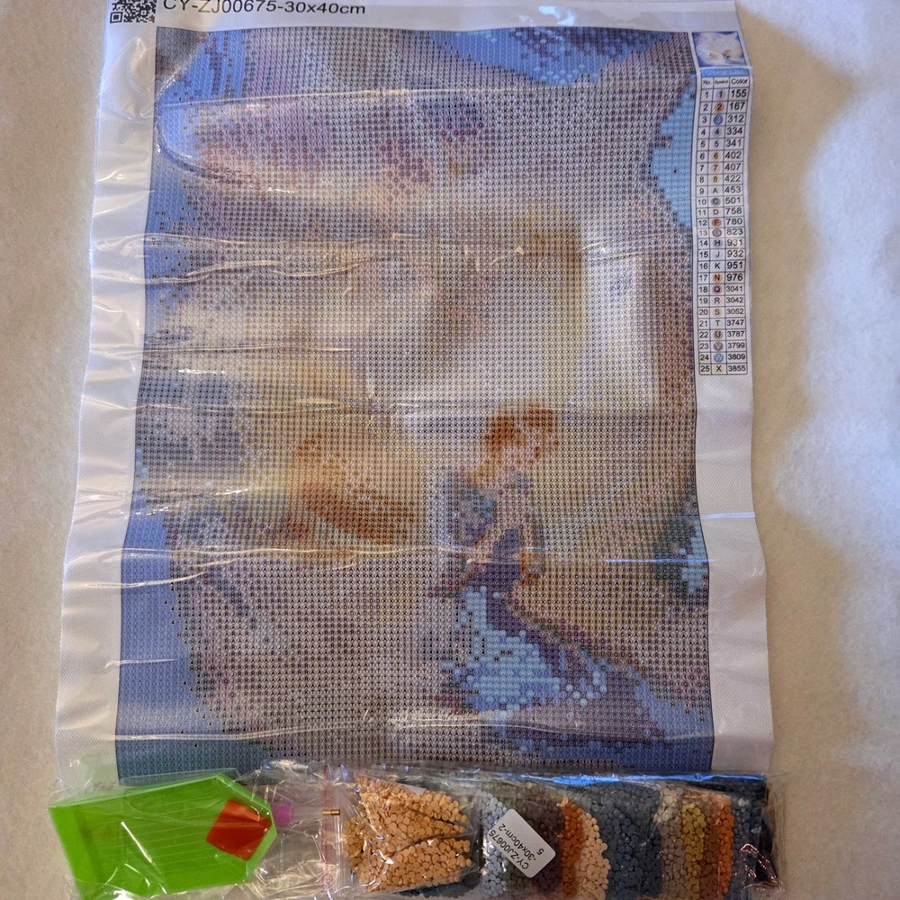Mixed Lot of 4 Religious Angel Jesus 3D Diamond Art Canvas Craft Kits‎ 30x40cm - Picture 5 of 14